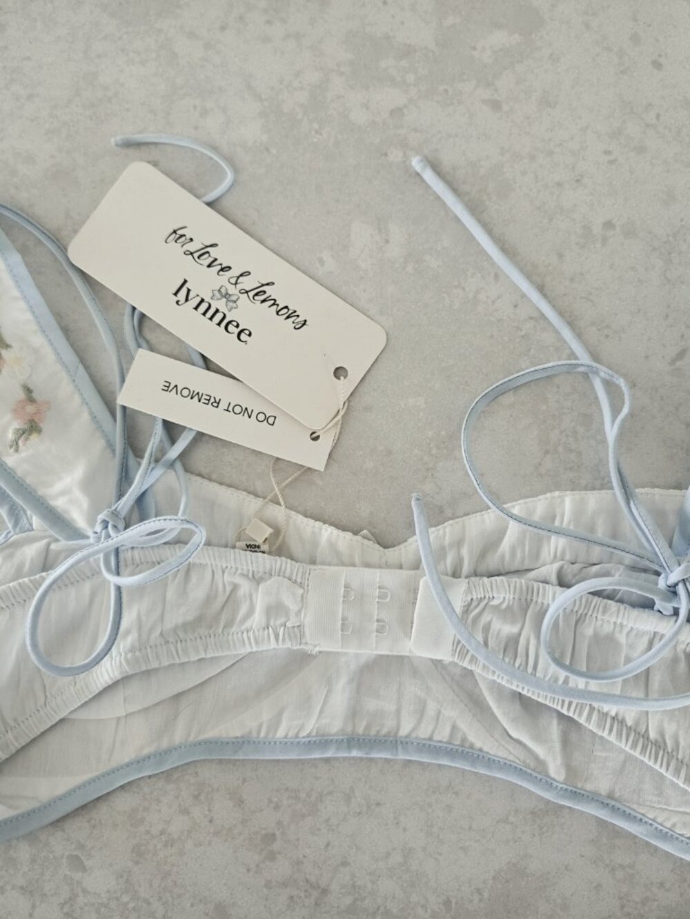 For Love & Lemons Baby Bows Bra Top Medium - Picture 11 of 11
